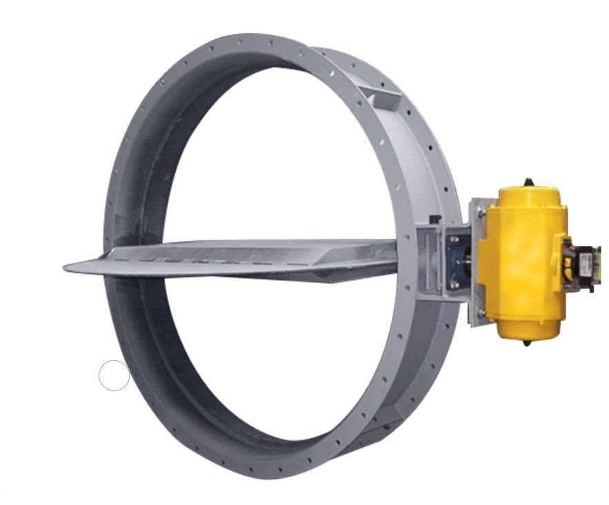 Flanged Butterfly Damper Assembly
